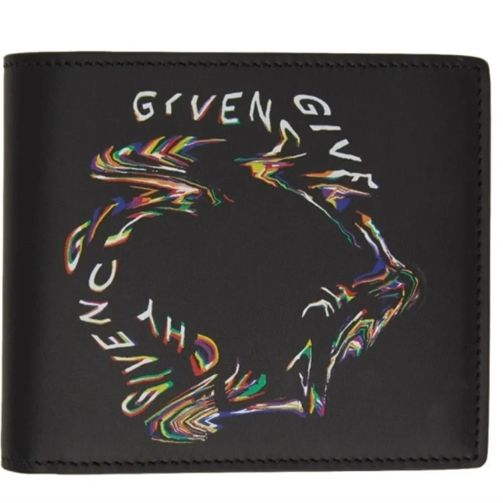 Givenchy Black Glitch Billfold Wallet